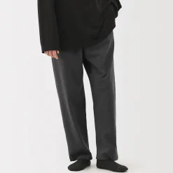 Discount Muji Pantalón de algodón liso con cordón unisex