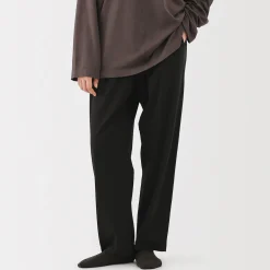 Discount Muji Pantalón de algodón liso con cordón unisex