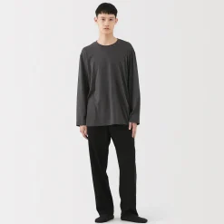 Discount Muji Pantalón de algodón liso con cordón unisex