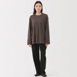 Discount Muji Pantalón de algodón liso con cordón unisex