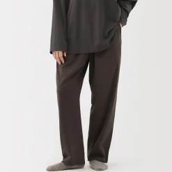 Discount Muji Pantalón de algodón liso con cordón unisex