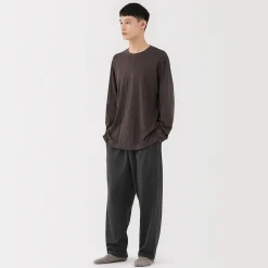 Discount Muji Pantalón de algodón liso con cordón unisex