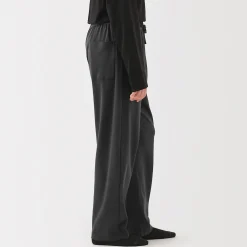 Discount Muji Pantalón de algodón liso con cordón unisex
