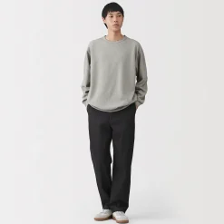 Discount Muji Pantalón de corte cómodo y denim lavado para hombre ‐ Negro