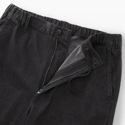 Discount Muji Pantalón de corte cómodo y denim lavado para hombre ‐ Negro