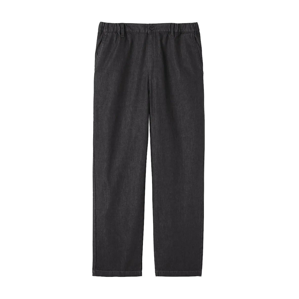 Discount Muji Pantalón de corte cómodo y denim lavado para hombre ‐ Negro