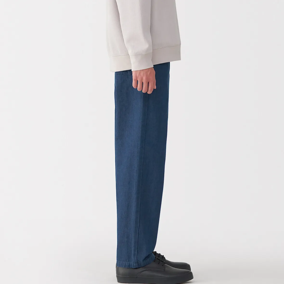 Best Muji Pantalón de corte cómodo y denim lavado para hombre ‐ Indigo