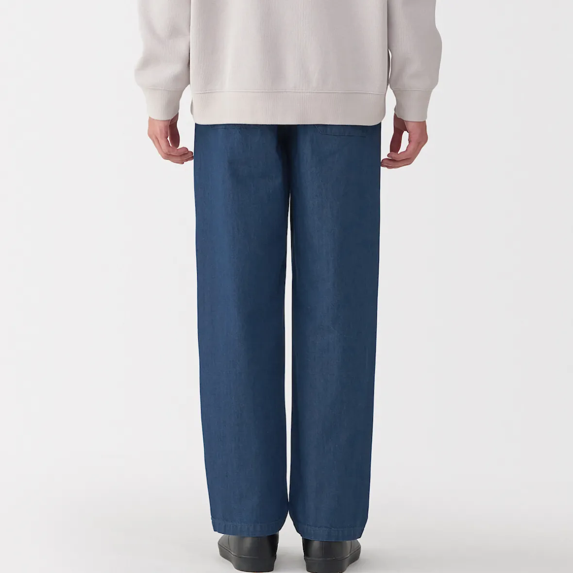 Best Muji Pantalón de corte cómodo y denim lavado para hombre ‐ Indigo