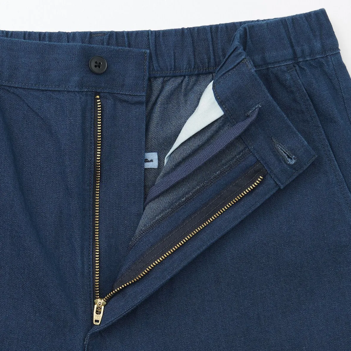 Best Muji Pantalón de corte cómodo y denim lavado para hombre ‐ Indigo