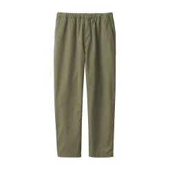 New Muji Pantalón de corte cómodo y algodón lavado para hombre