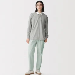 Discount Muji Pantalón de corte cómodo y algodón lavado para hombre