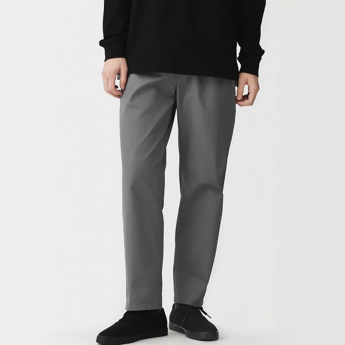 Discount Muji Pantalón de corte cómodo y algodón lavado para hombre