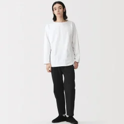 Discount Muji Pantalón de corte cómodo y algodón lavado para hombre
