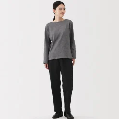 Discount Muji Pantalón de corte cómodo y algodón para mujer