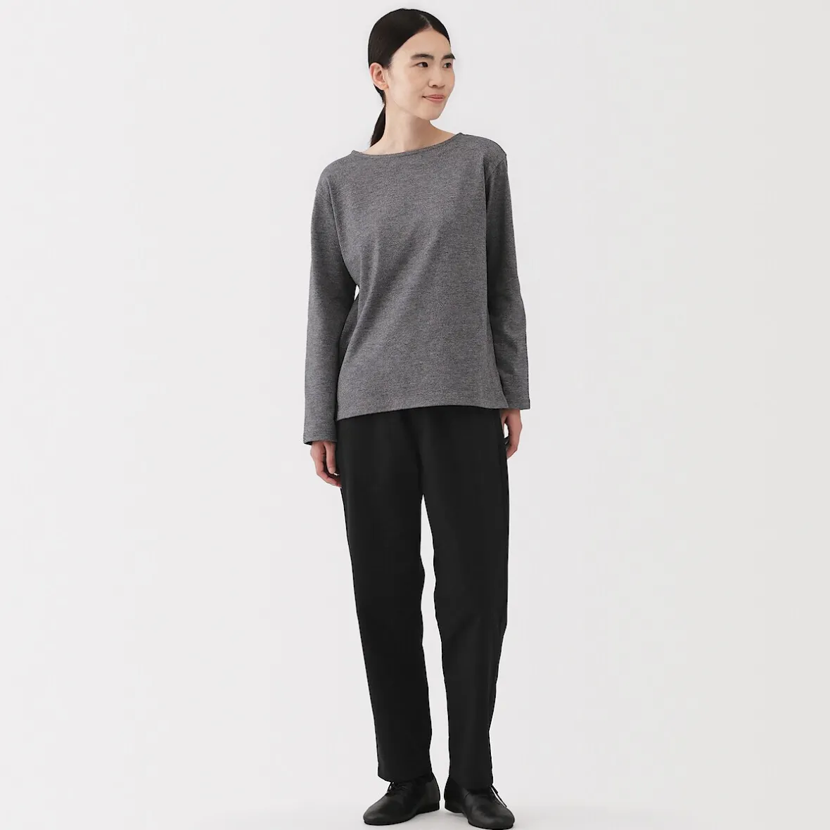 Discount Muji Pantalón de corte cómodo y algodón para mujer
