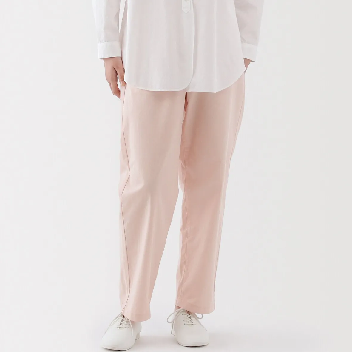 Discount Muji Pantalón de corte cómodo y algodón para mujer