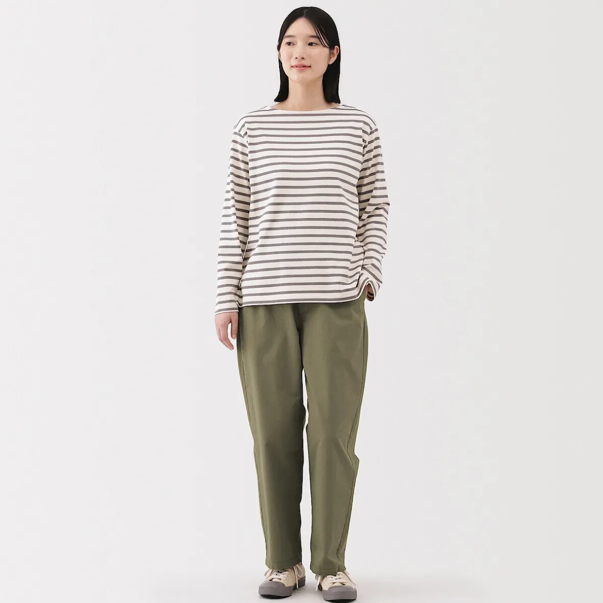 Discount Muji Pantalón de corte cómodo y algodón para mujer