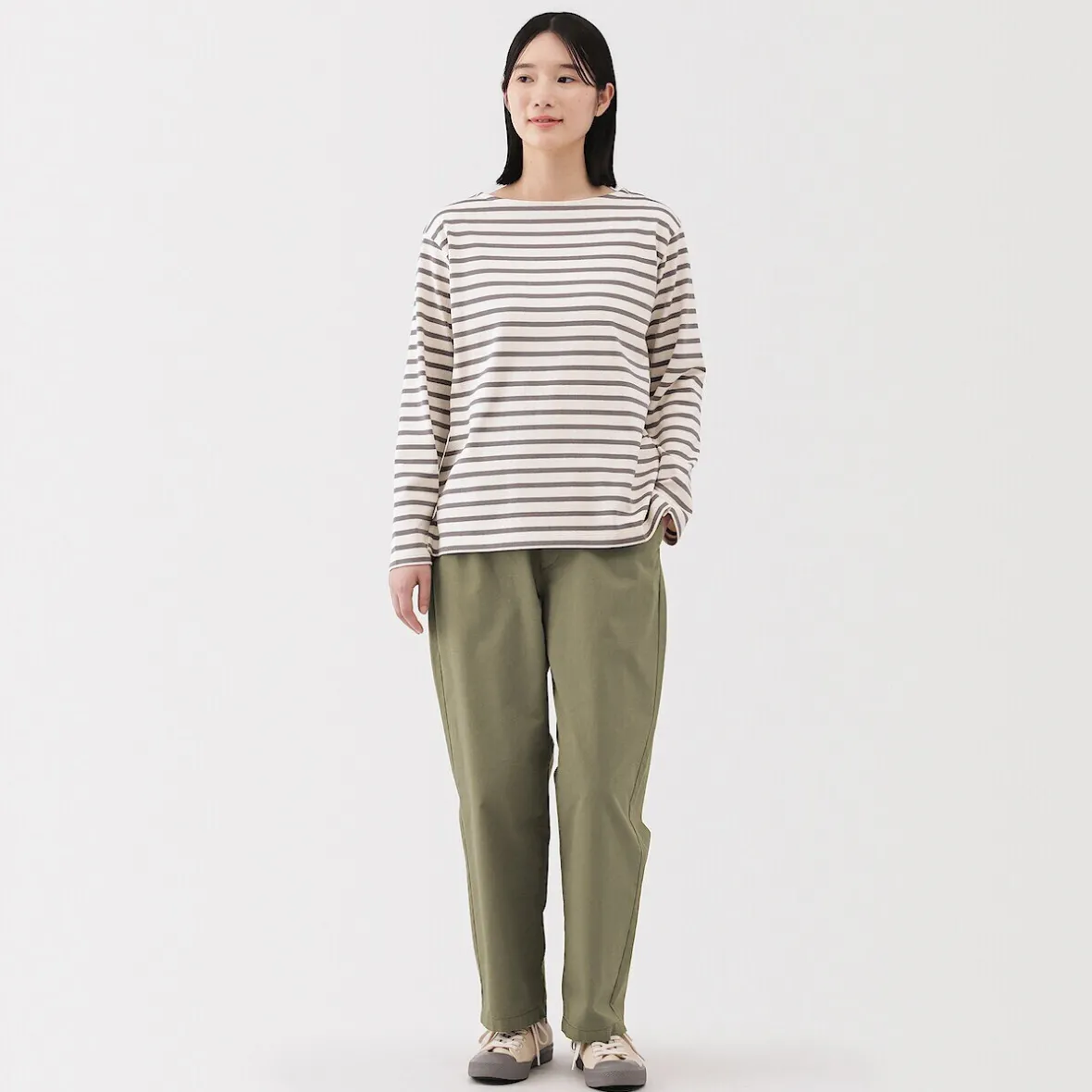 Discount Muji Pantalón de corte cómodo y algodón para mujer