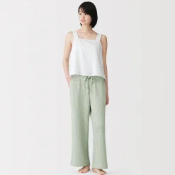 Discount Muji Pantalón largo de punto suelto para mujer