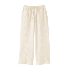 Discount Muji Pantalón largo de punto suelto para mujer