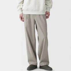 Best Muji Pantalón plisado de pierna ancha Quick Dry para hombre