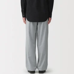 Best Muji Pantalón plisado de pierna ancha Quick Dry para hombre