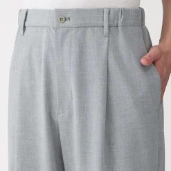 Best Muji Pantalón plisado de pierna ancha Quick Dry para hombre
