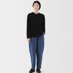Discount Muji Pantalón vaquero de corte cómodo y algodón para mujer