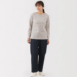 Discount Muji Pantalón vaquero de corte cómodo y algodón para mujer