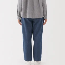 Discount Muji Pantalón vaquero de corte cómodo y algodón para mujer