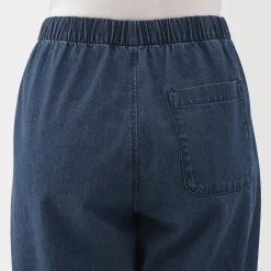 Discount Muji Pantalón vaquero de corte cómodo y algodón para mujer