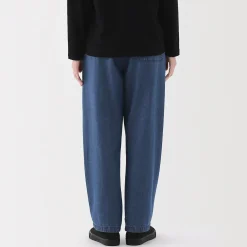 Discount Muji Pantalón vaquero de corte cómodo y algodón para mujer