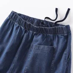 Discount Muji Pantalón vaquero de corte cómodo y algodón para mujer