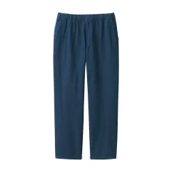 Muji Pantalón vaquero índigo de ajuste fácil para hombre Azul marino oscuro