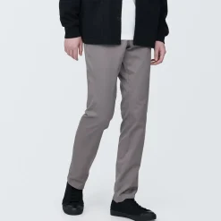 Outlet Muji Pantalon chino elastico para hombre (76cm) Marrón Agrisado