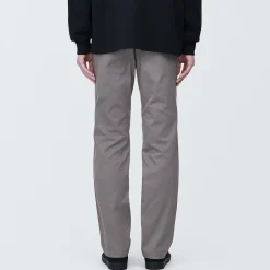 Outlet Muji Pantalon chino elastico para hombre (76cm) Marrón Agrisado