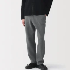 Outlet Muji Pantalones acanalado de ajuste cómodo y punto milano para hombre