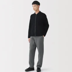 Outlet Muji Pantalones acanalado de ajuste cómodo y punto milano para hombre