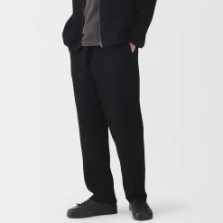 Outlet Muji Pantalones acanalado de ajuste cómodo y punto milano para hombre