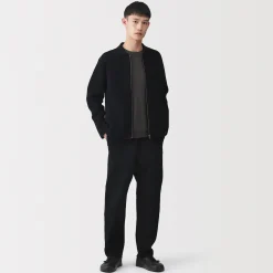 Outlet Muji Pantalones acanalado de ajuste cómodo y punto milano para hombre