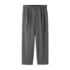 Discount Muji Pantalones chinos anchos con pliegues delanteros para hombre