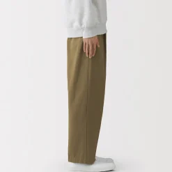 Discount Muji Pantalones chinos anchos con pliegues delanteros para hombre