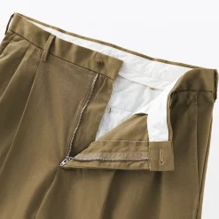 Discount Muji Pantalones chinos anchos con pliegues delanteros para hombre