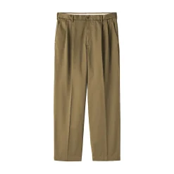 Discount Muji Pantalones chinos anchos con pliegues delanteros para hombre