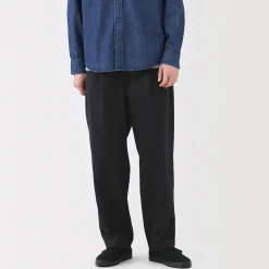 Clearance Muji Pantalones chinos anchos con pliegues delanteros para hombre