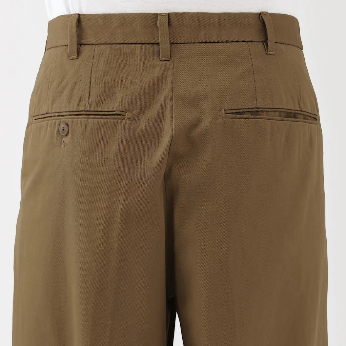 Clearance Muji Pantalones chinos anchos con pliegues delanteros para hombre