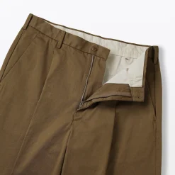 Clearance Muji Pantalones chinos anchos con pliegues delanteros para hombre