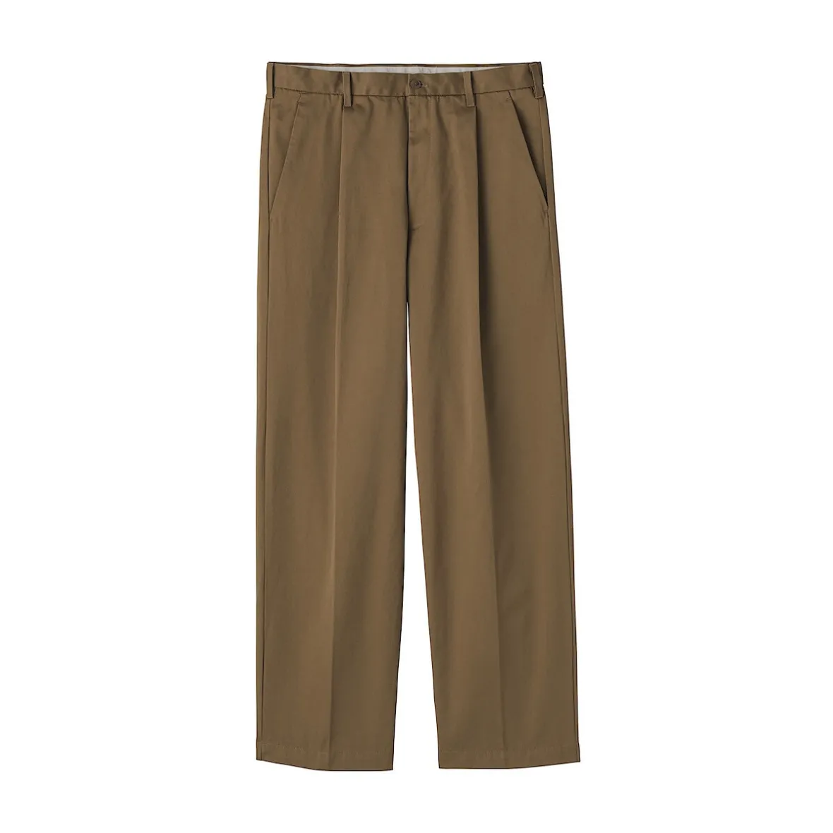 Clearance Muji Pantalones chinos anchos con pliegues delanteros para hombre