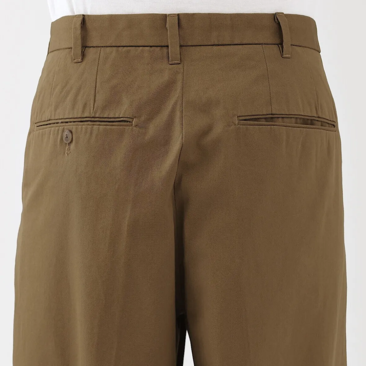 Clearance Muji Pantalones chinos anchos con pliegues delanteros para hombre
