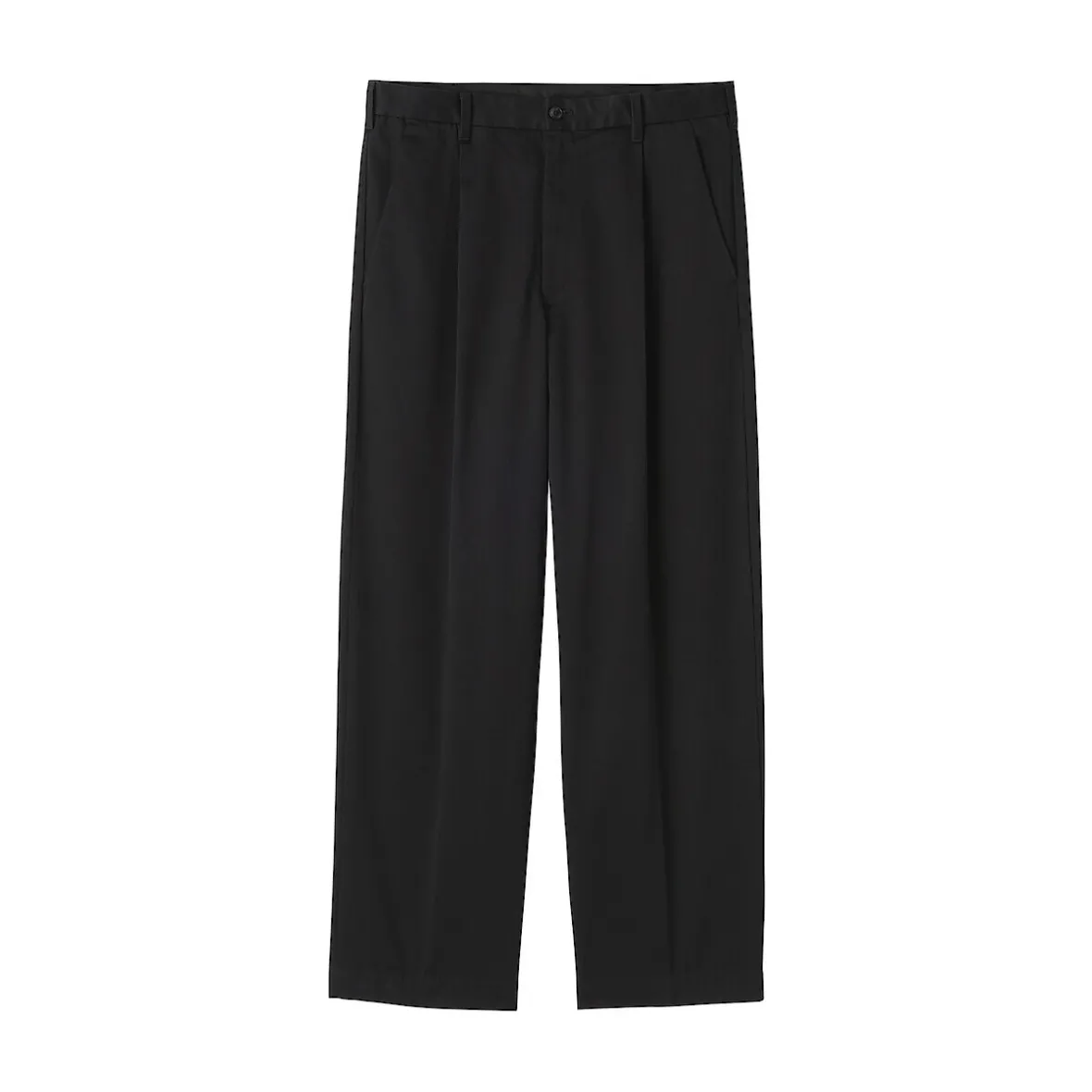 Clearance Muji Pantalones chinos anchos con pliegues delanteros para hombre
